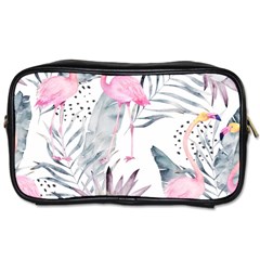 Tropical Flamingos Toiletries Bag (one Side) by Sobalvarro