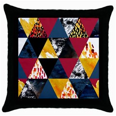 Triangles Throw Pillow Case (black) by Sobalvarro