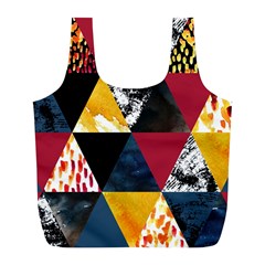 Triangles Full Print Recycle Bag (l) by Sobalvarro