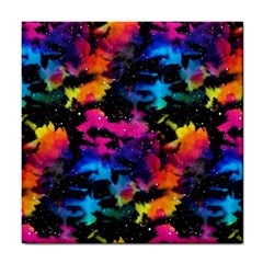 Tie Dye Rainbow Galaxy Tile Coasters by KirstenStar