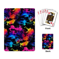 Tie Dye Rainbow Galaxy Playing Cards Single Design (rectangle) by KirstenStar