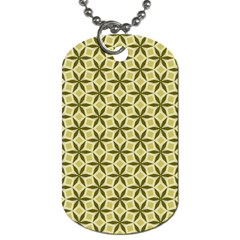 Green Star Pattern Dog Tag (two Sides) by Alisyart
