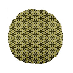 Green Star Pattern Standard 15  Premium Flano Round Cushions by Alisyart