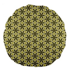 Green Star Pattern Large 18  Premium Flano Round Cushions by Alisyart