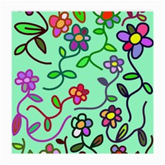 Flowers Floral Plants Medium Glasses Cloth (2 Sides) by Bajindul