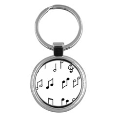 Piano Notes Music Key Chain (round) by HermanTelo