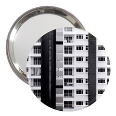 White And Black City Buildings 3  Handbag Mirrors by Pakrebo