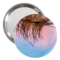 Two Green Palm Leaves On Low Angle Photo 3  Handbag Mirrors by Pakrebo