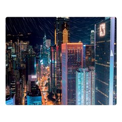 High Rise Buildings With Lights Double Sided Flano Blanket (large)  by Pakrebo