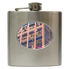 Low Angle Photography Of Beige And Blue Building Hip Flask (6 Oz) by Pakrebo