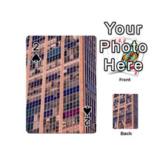 Low Angle Photography Of Beige And Blue Building Playing Cards 54 Designs (mini) by Pakrebo