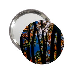 Silhouette Of Trees 2 25  Handbag Mirrors by Pakrebo