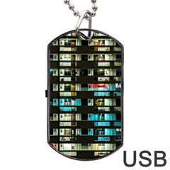 Architectural Design Architecture Building Cityscape Dog Tag Usb Flash (two Sides) by Pakrebo