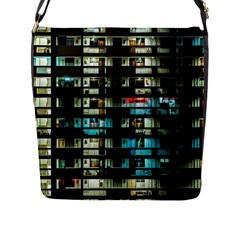 Architectural Design Architecture Building Cityscape Flap Closure Messenger Bag (l) by Pakrebo