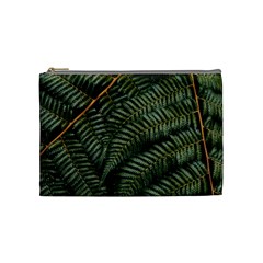 Green Leaves Photo Cosmetic Bag (medium) by Pakrebo