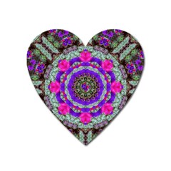 Floral To Be Happy Of In Soul Heart Magnet by pepitasart