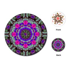 Floral To Be Happy Of In Soul Playing Cards Single Design (round) by pepitasart