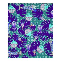 Ice Cream Tropical Pattern Blue Shower Curtain 60  X 72  (medium)  by snowwhitegirl