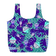 Ice Cream Tropical Pattern Blue Full Print Recycle Bag (l) by snowwhitegirl