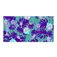 Ice Cream Tropical Pattern Blue Satin Wrap by snowwhitegirl