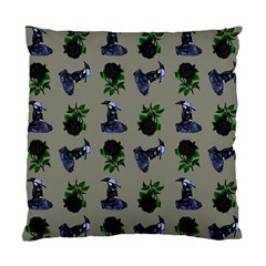 Gothic Girl Rose Grey Pattern Standard Cushion Case (two Sides) by snowwhitegirl