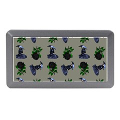 Gothic Girl Rose Grey Pattern Memory Card Reader (mini) by snowwhitegirl