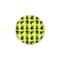 Gothic Girl Rose Yellow Pattern Golf Ball Marker (10 Pack)