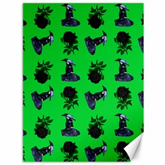 Gothic Girl Rose Green Pattern Canvas 36  X 48 