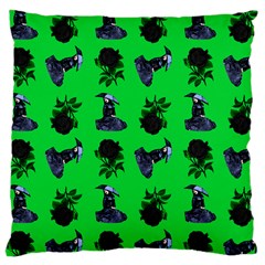 Gothic Girl Rose Green Pattern Large Cushion Case (two Sides) by snowwhitegirl
