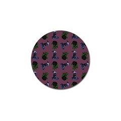 Gothic Girl Rose Mauve Pattern Golf Ball Marker