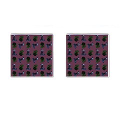 Gothic Girl Rose Mauve Pattern Cufflinks (square)