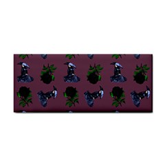 Gothic Girl Rose Mauve Pattern Hand Towel