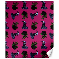 Gothic Girl Rose Pink Pattern Canvas 20  X 24 