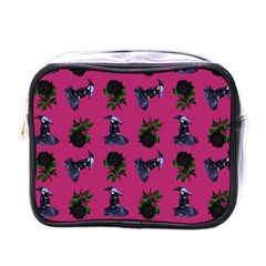 Gothic Girl Rose Pink Pattern Mini Toiletries Bag (one Side) by snowwhitegirl