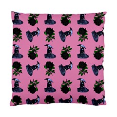 Gothic Girl Rose Light Pink Pattern Standard Cushion Case (one Side)