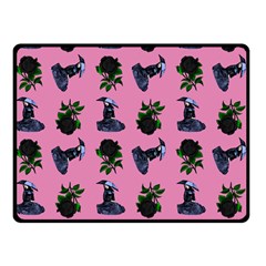 Gothic Girl Rose Light Pink Pattern Double Sided Fleece Blanket (small)  by snowwhitegirl