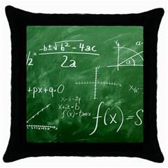 Mathematics Green Throw Pillow Case (black) by snowwhitegirl