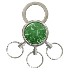 Mathematics Green 3-ring Key Chain