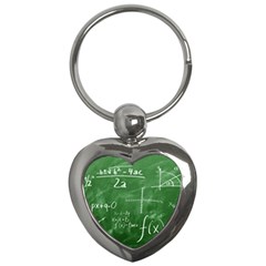 Mathematics Green Key Chain (heart) by snowwhitegirl