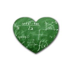 Mathematics Green Heart Coaster (4 Pack)  by snowwhitegirl