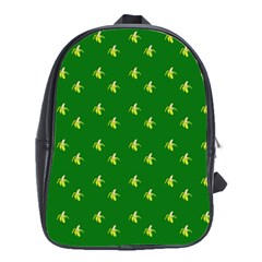 Peeled Banana On Green School Bag (large)