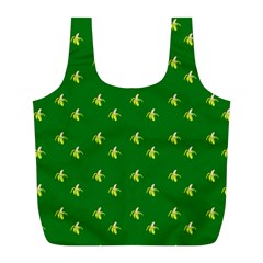 Peeled Banana On Green Full Print Recycle Bag (l) by snowwhitegirl