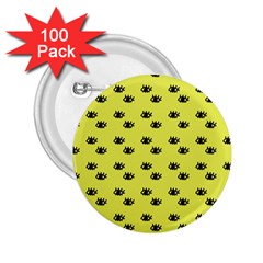 Yellow Eyes 2.25  Buttons (100 pack) 
