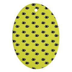 Yellow Eyes Oval Ornament (Two Sides)