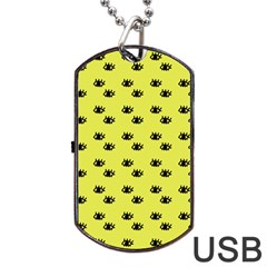 Yellow Eyes Dog Tag USB Flash (One Side)