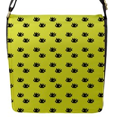 Yellow Eyes Flap Closure Messenger Bag (S)