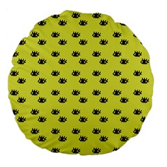 Yellow Eyes Large 18  Premium Flano Round Cushions