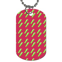 Ice Freeze Pink Pattern Dog Tag (two Sides)