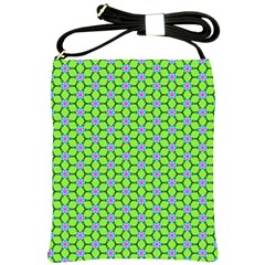 Pattern Green Shoulder Sling Bag by Mariart