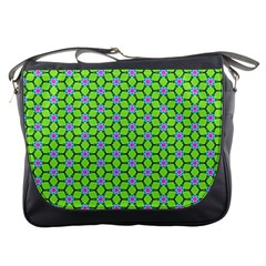 Pattern Green Messenger Bag